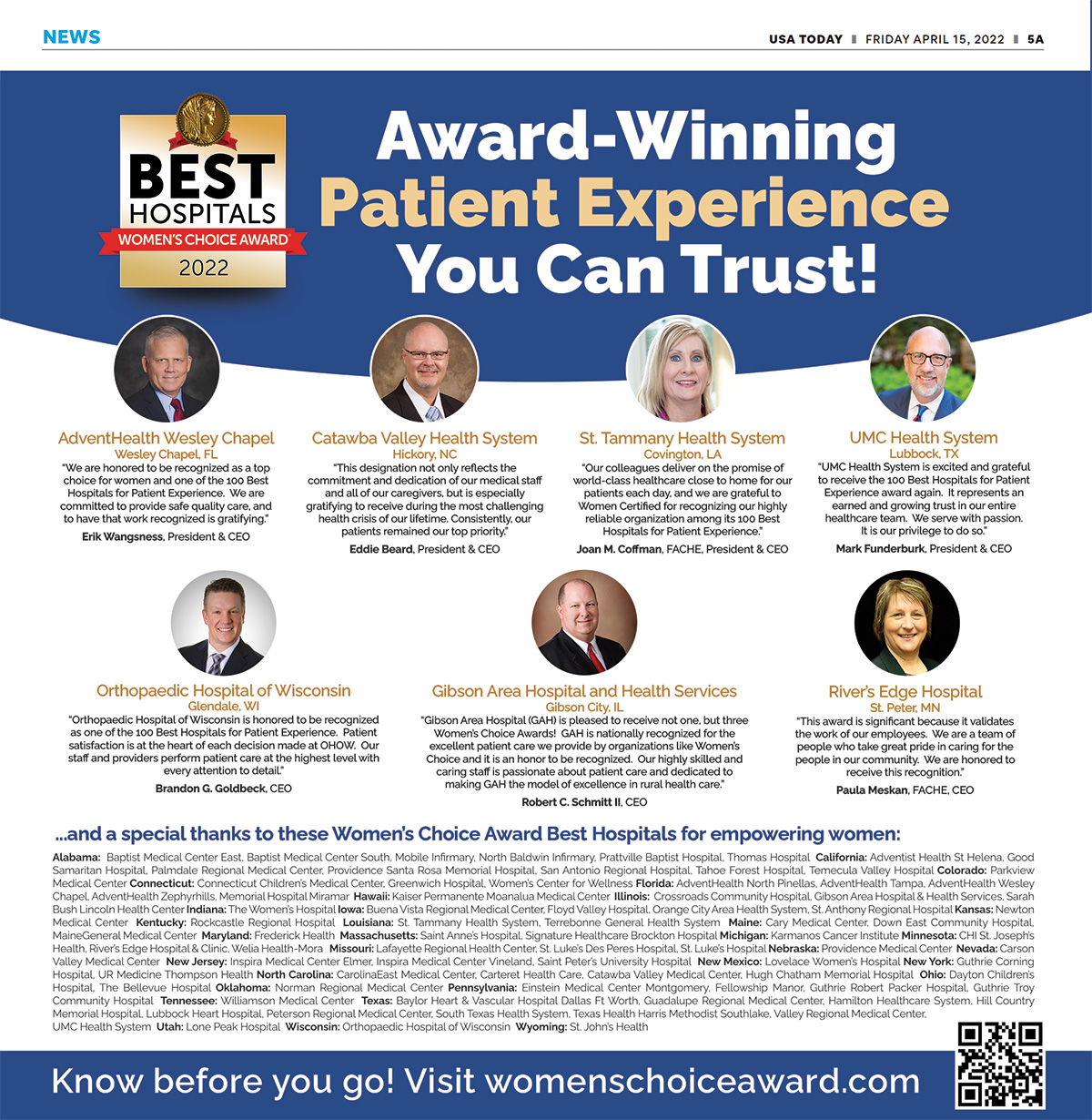 Award-Winning Patient Experience